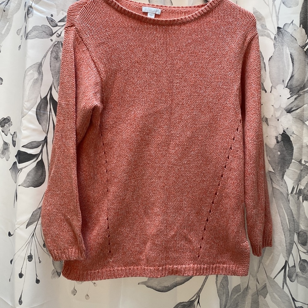 J Jill Apricot/Coral Sweater Size S P